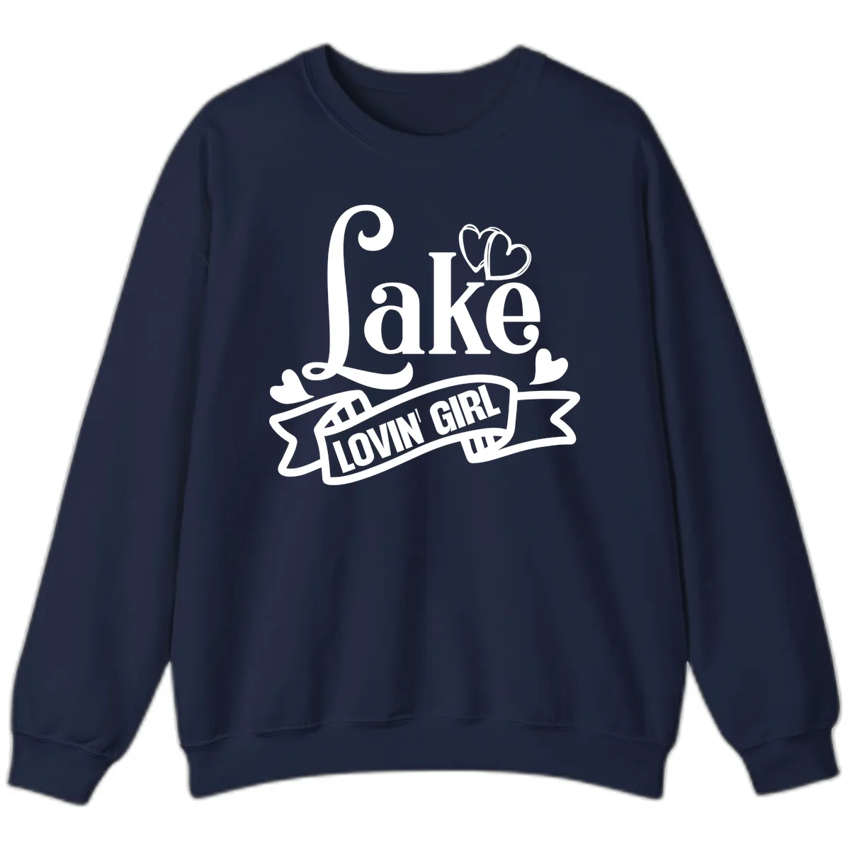 Lake Lovin' Girl Lifestyle Apparel Sweatshirt in Navy