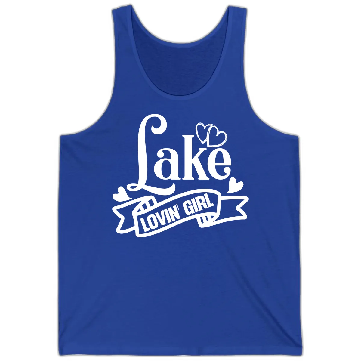 Lake Lovin' Girl Lifestyle Apparel Tank in True Royal
