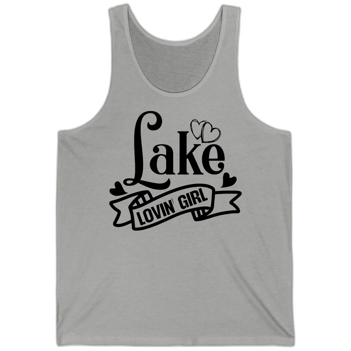 Lake Lovin' Girl Lifestyle Apparel Tank in Athletic Heather