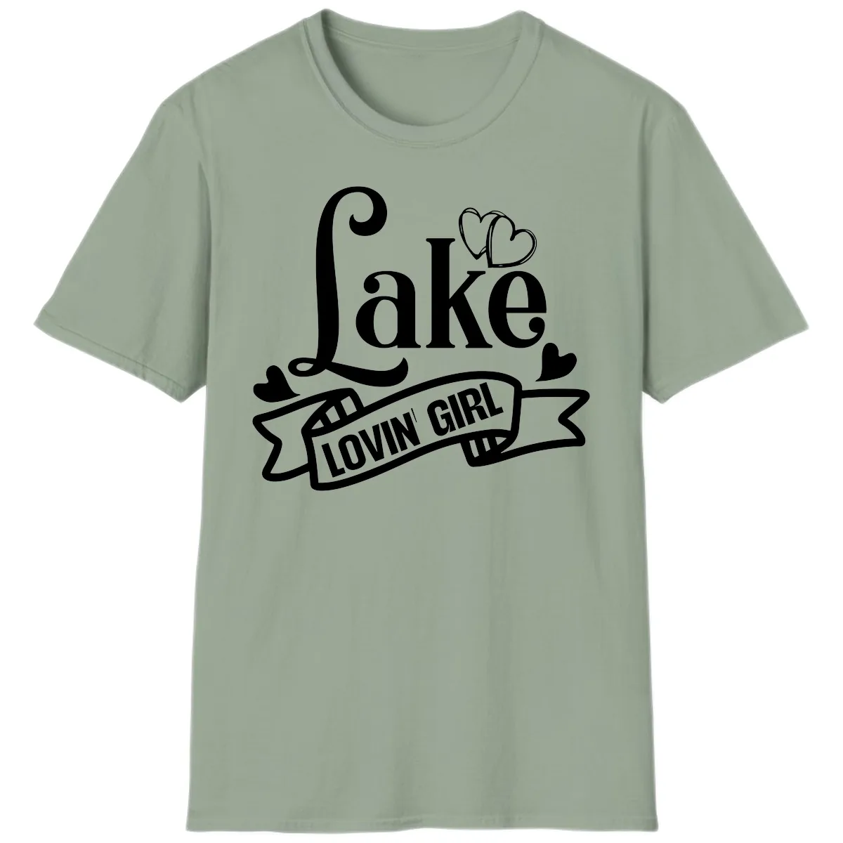 Lake Lovin' Girl Lifestyle Apparel T-Shirt in Sage