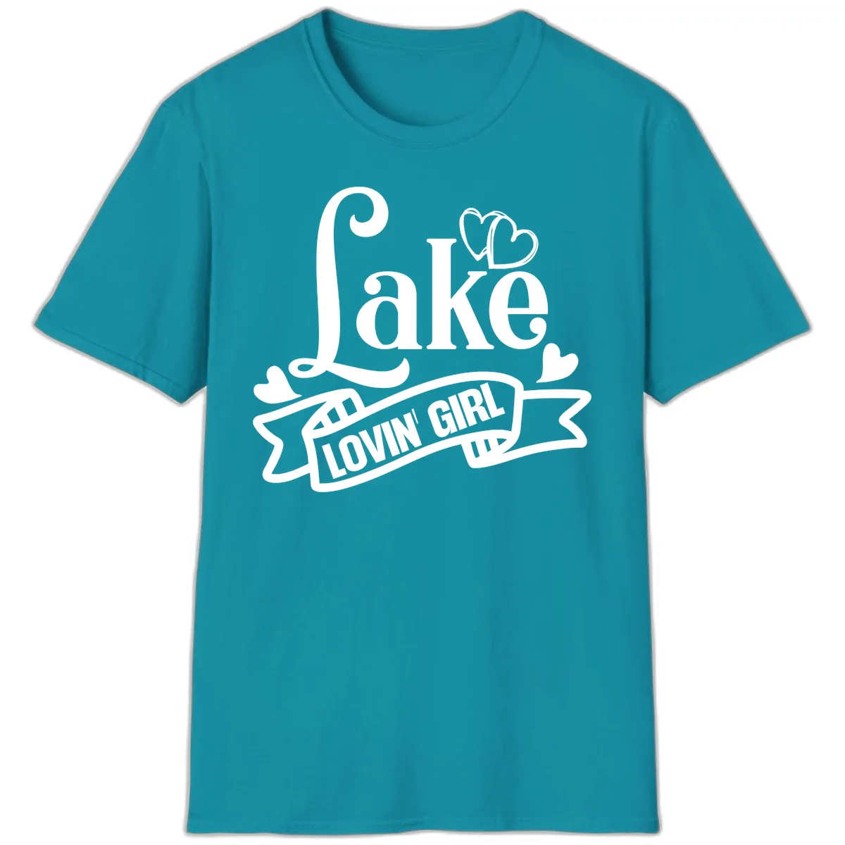 Lake Lovin' Girl Lifestyle Apparel T-Shirt in Tropical Blue