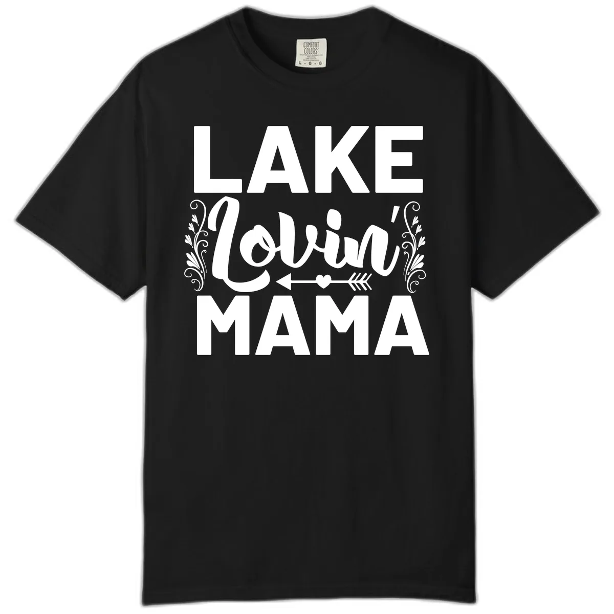 Lake Lovin' Mama Comfort Color in Black
