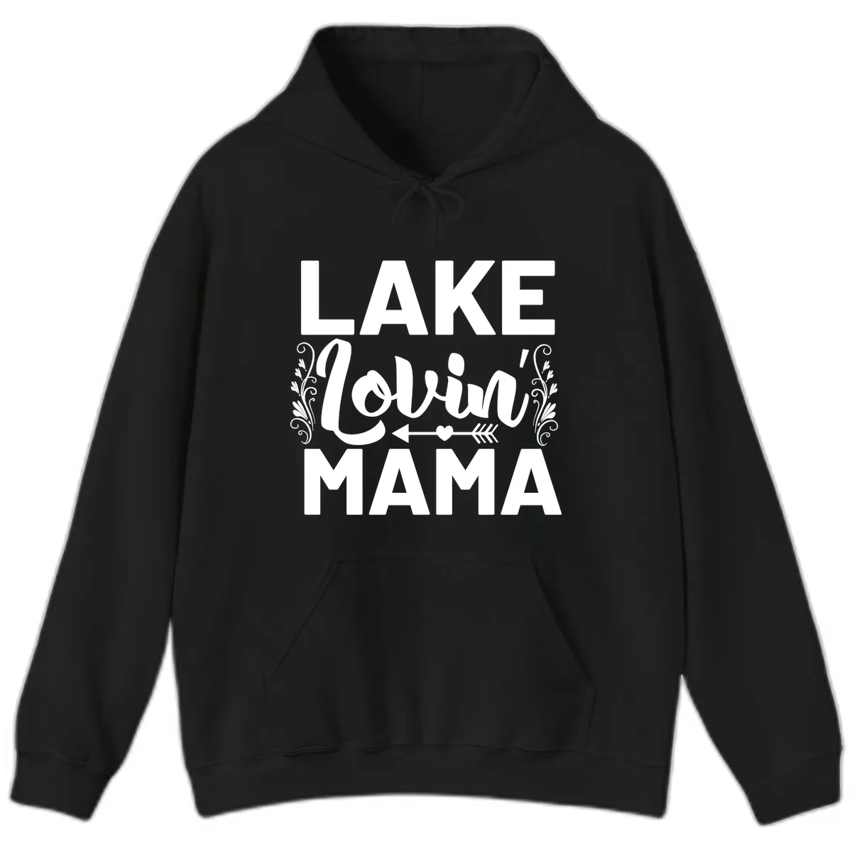 Lake Lovin' Mama Hoodie in Black
