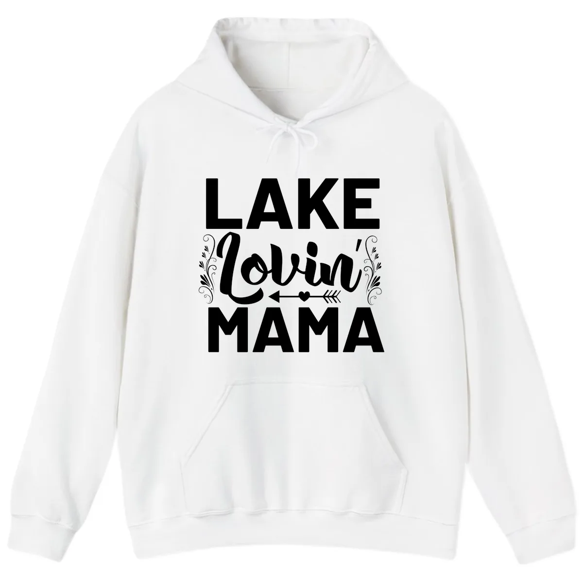 Lake Lovin' Mama Hoodie in White