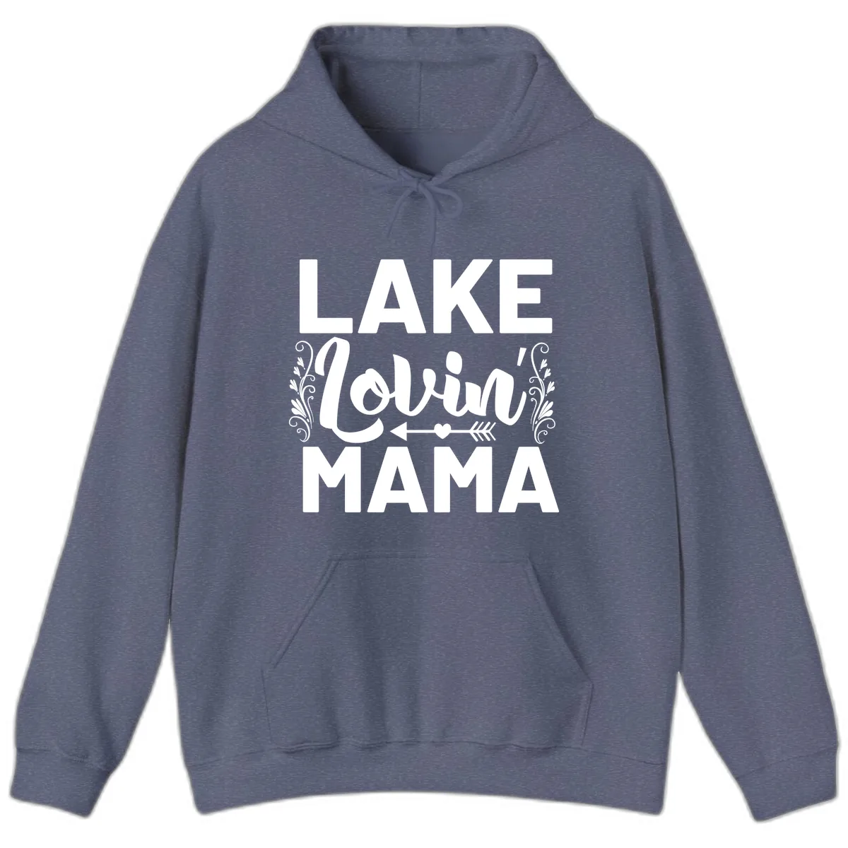 Lake Lovin' Mama Hoodie in Heather Navy