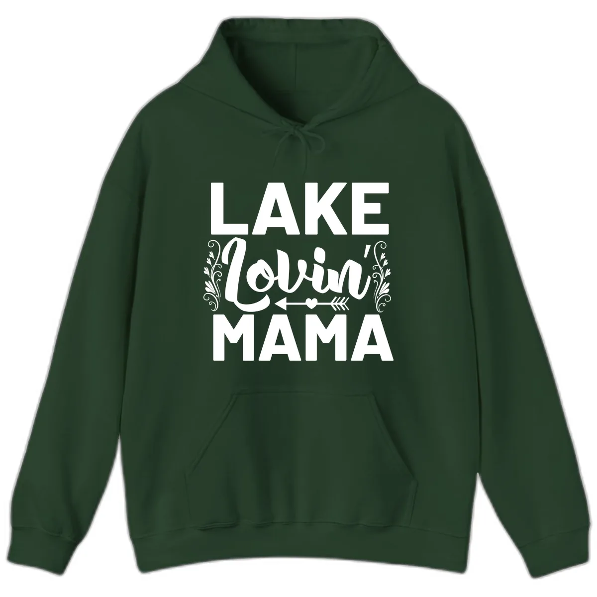 Lake Lovin' Mama Hoodie in Forest Green