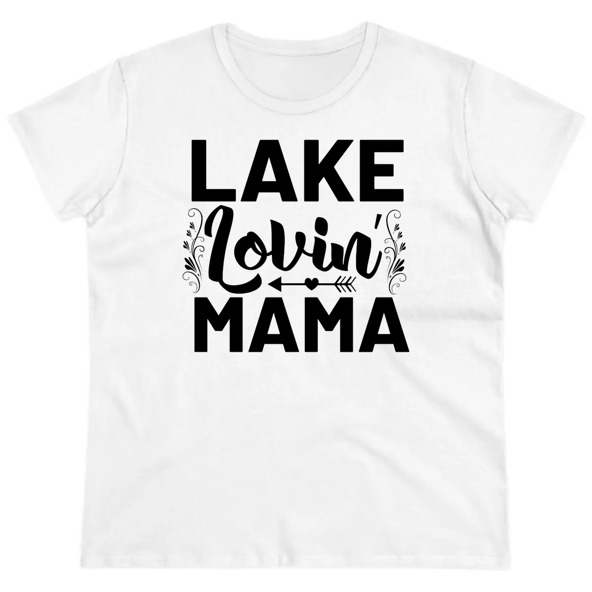 Lake Lovin' Mama Ladies Tee in White