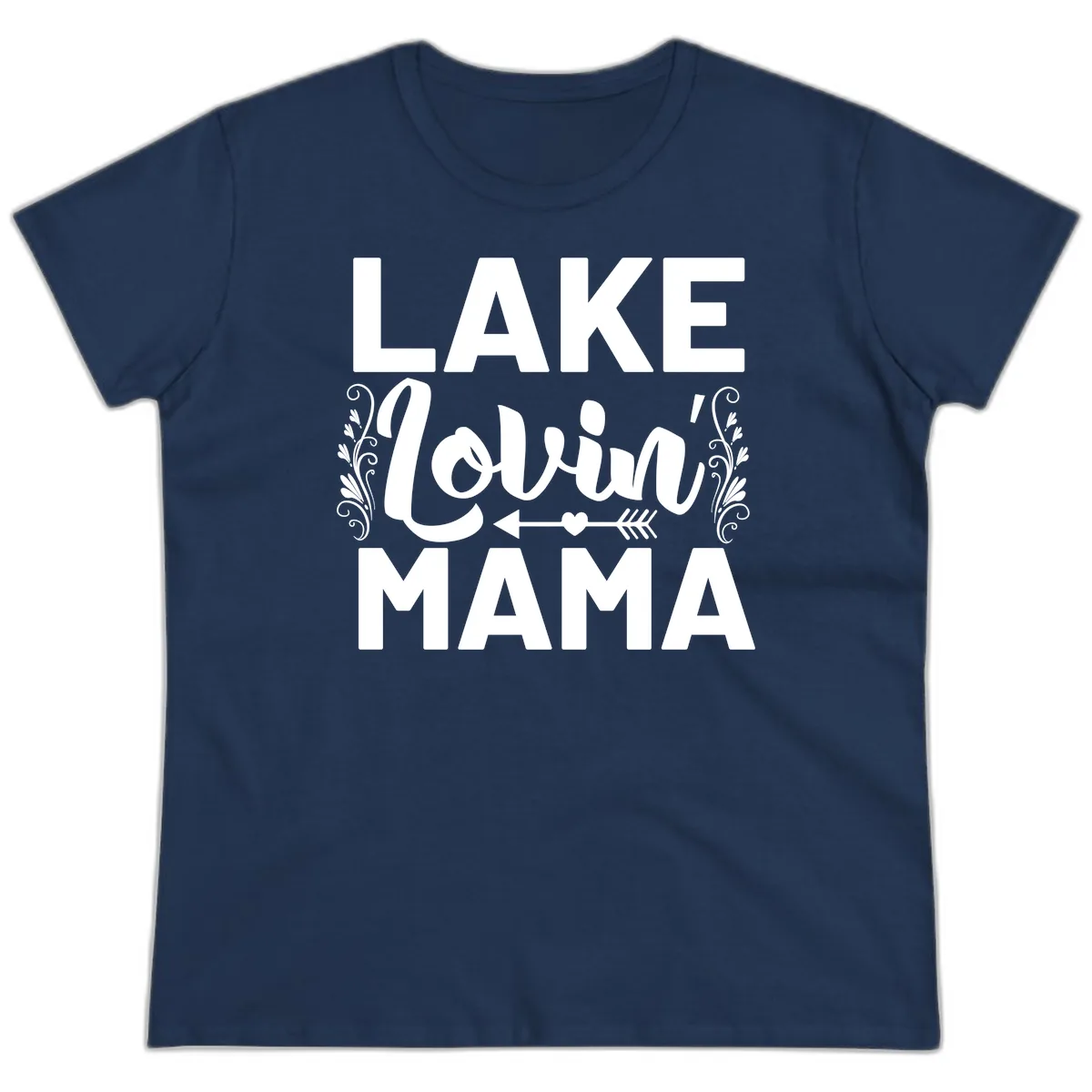 Lake Lovin' Mama Ladies Tee in Navy