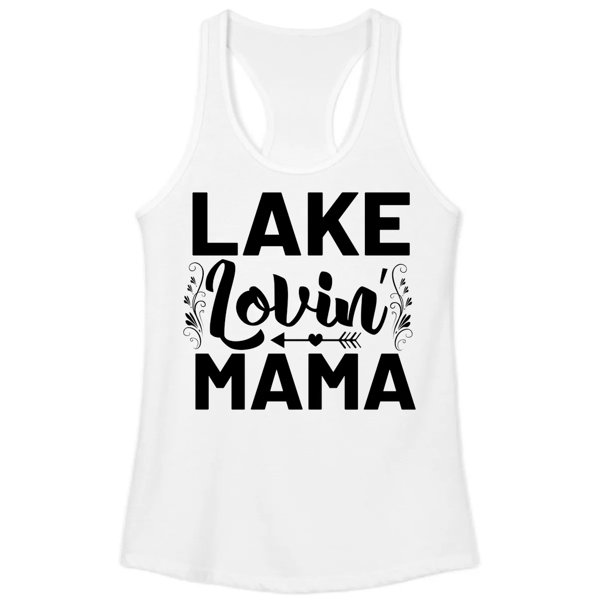 Lake Lovin' Mama Ladies Tank in White