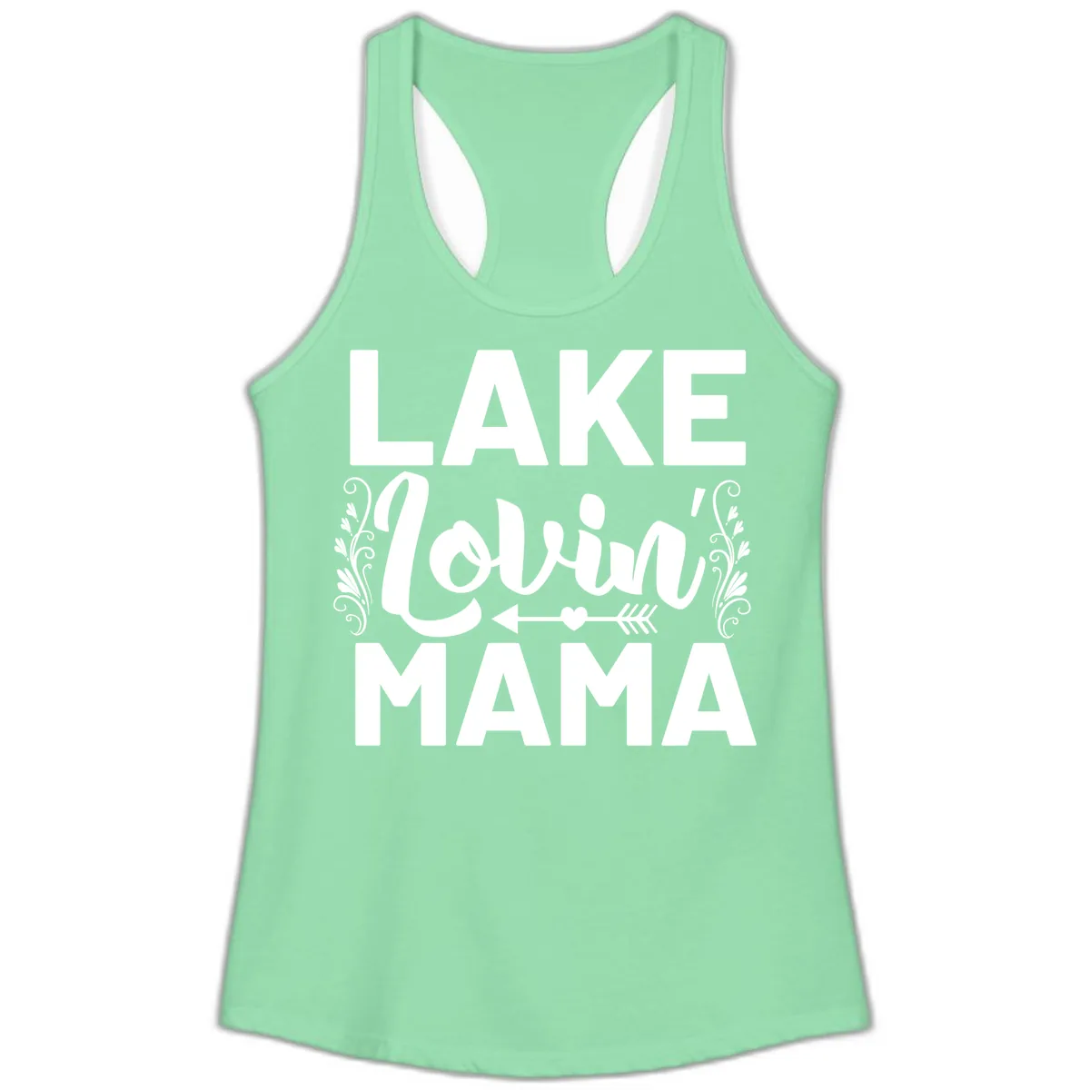 Lake Lovin' Mama Ladies Tank in Solid Mint