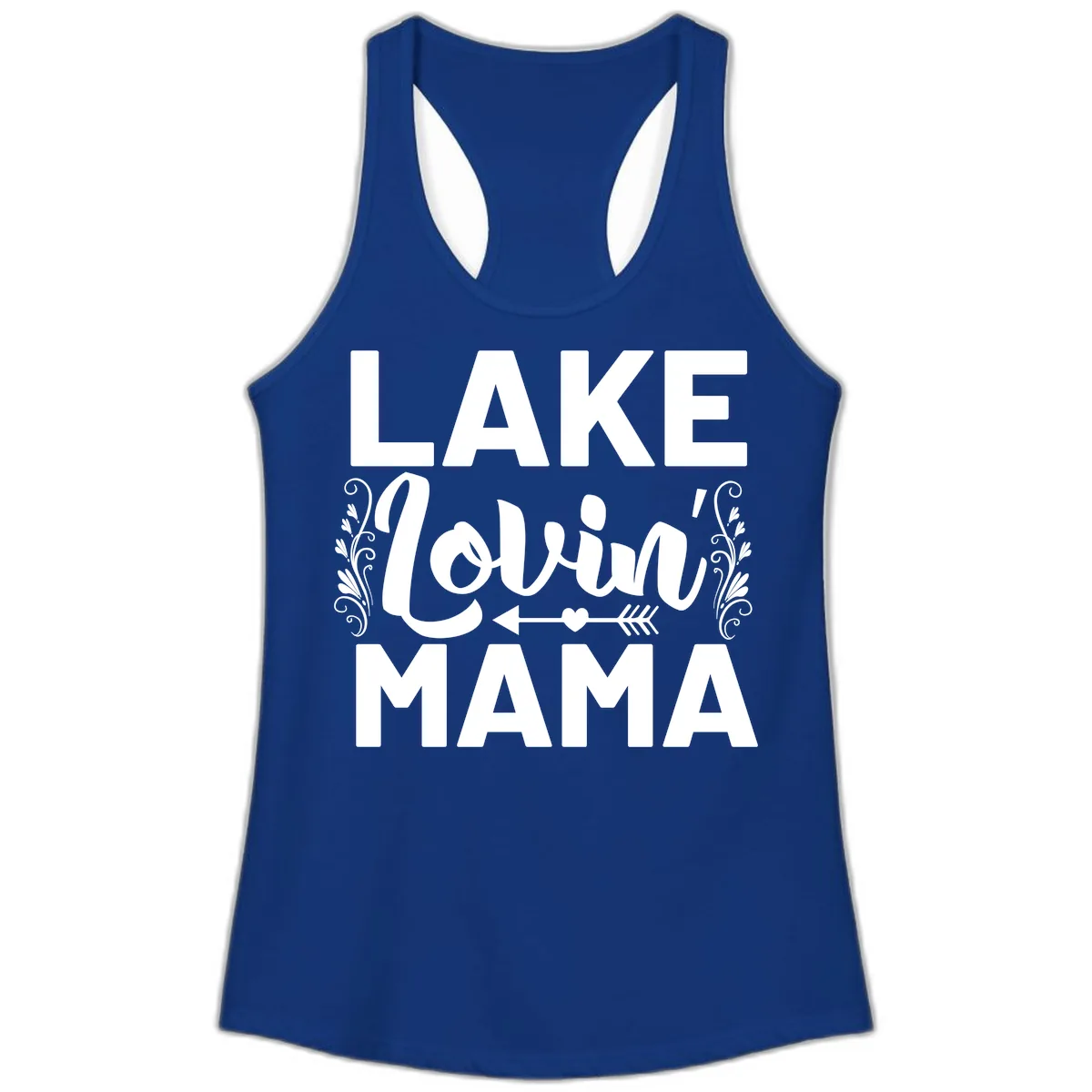 Lake Lovin' Mama Ladies Tank in Solid Royal