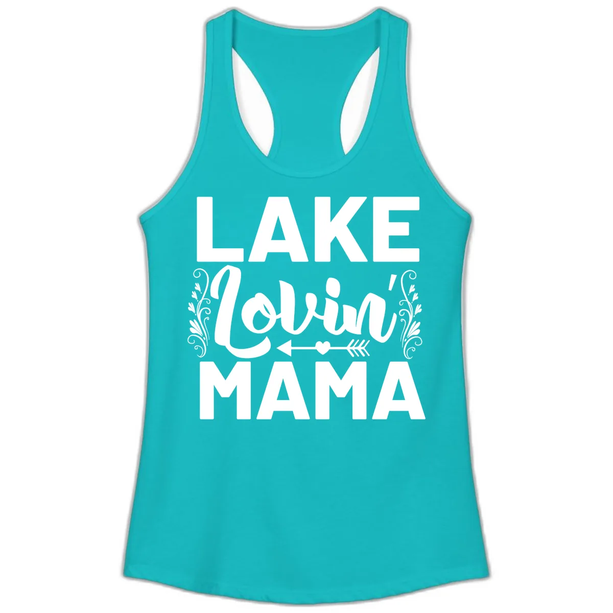 Lake Lovin' Mama Ladies Tank in Tahiti Blue