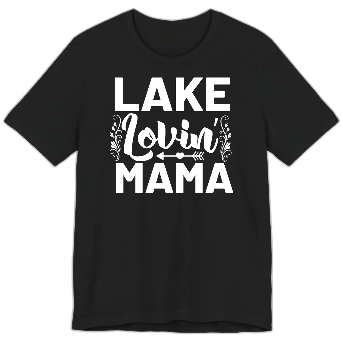 Lake Lovin' Mama Premium T-Shirt in Black