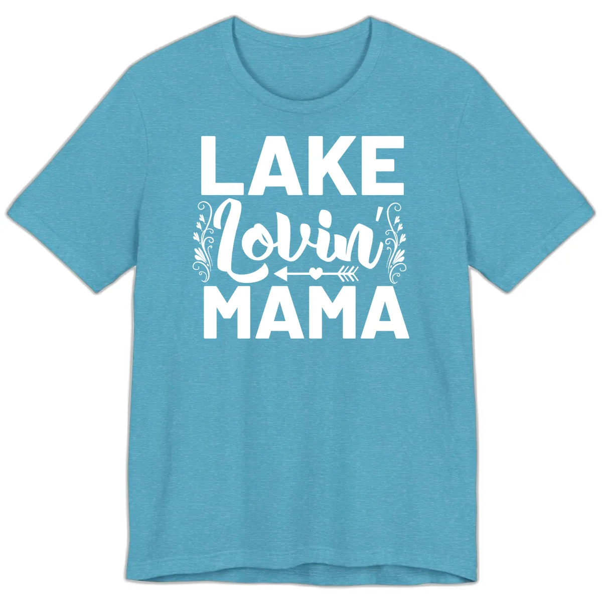 Lake Lovin' Mama Premium T-Shirt in Heather Aqua