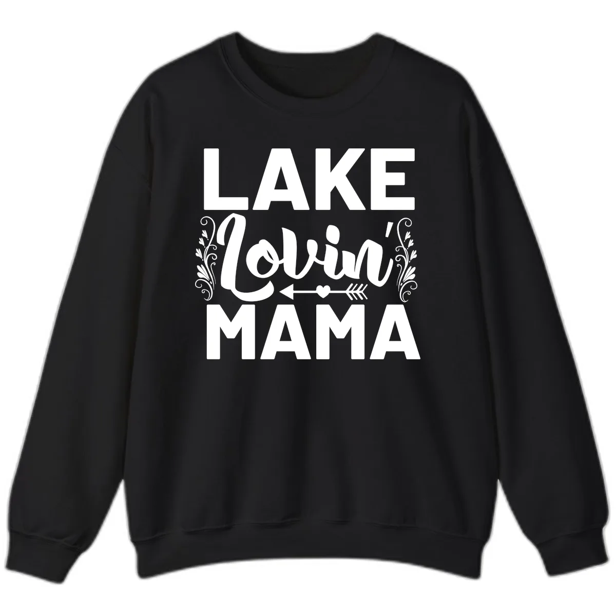 Lake Lovin' Mama Sweatshirt in Black