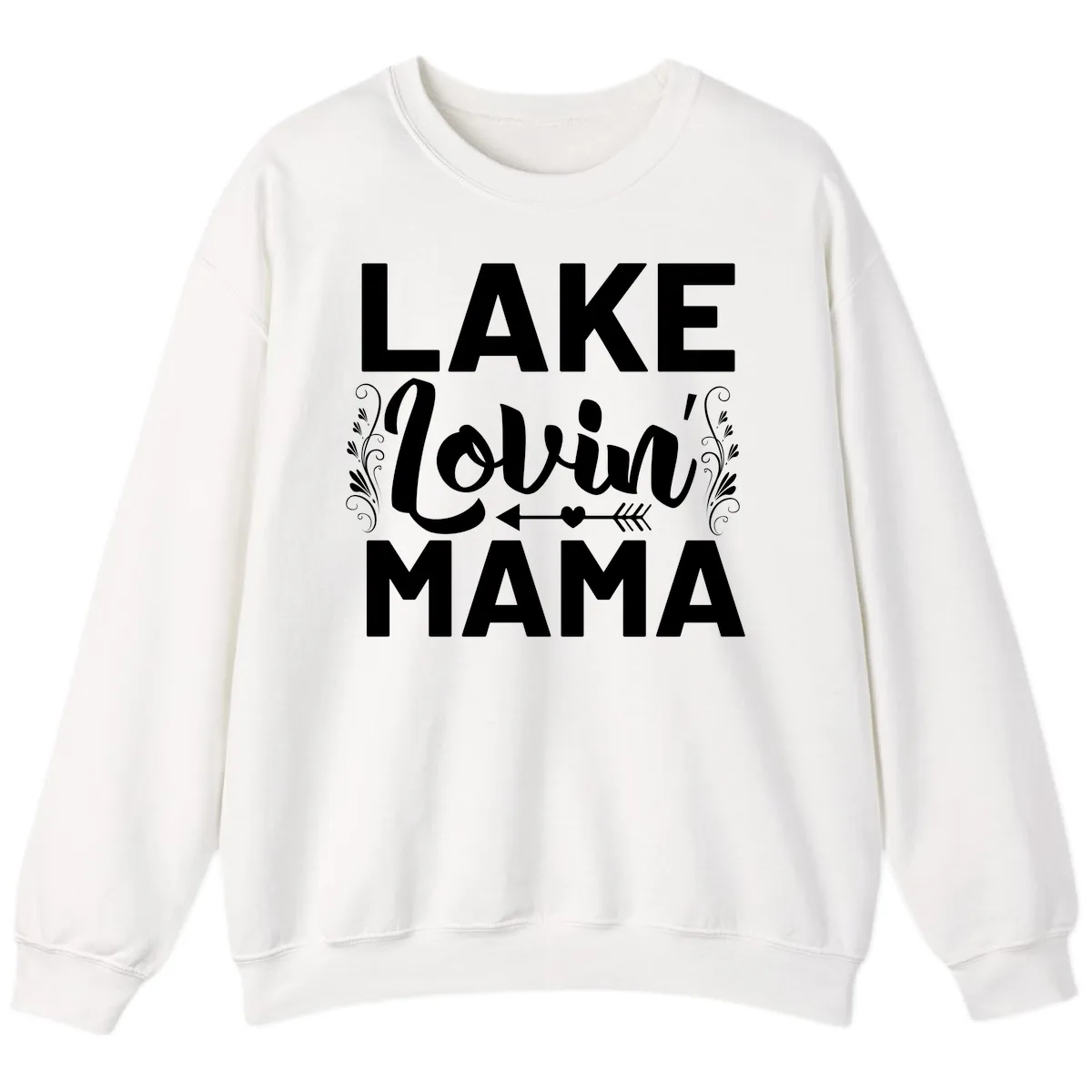 Lake Lovin' Mama Sweatshirt in White
