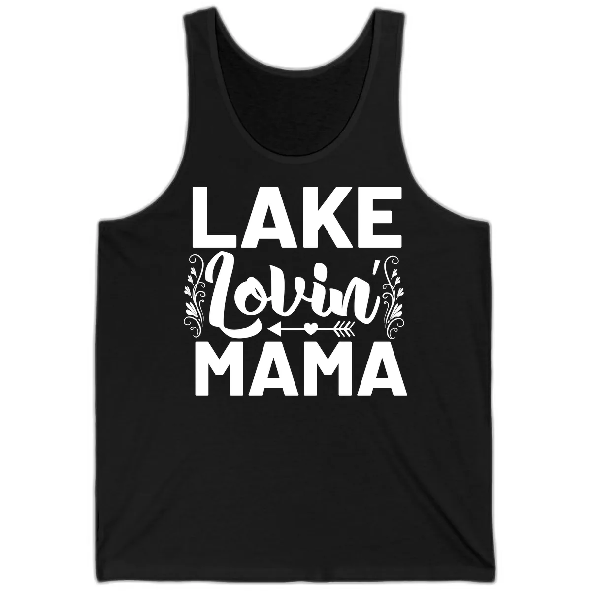 Lake Lovin' Mama Tank in Black
