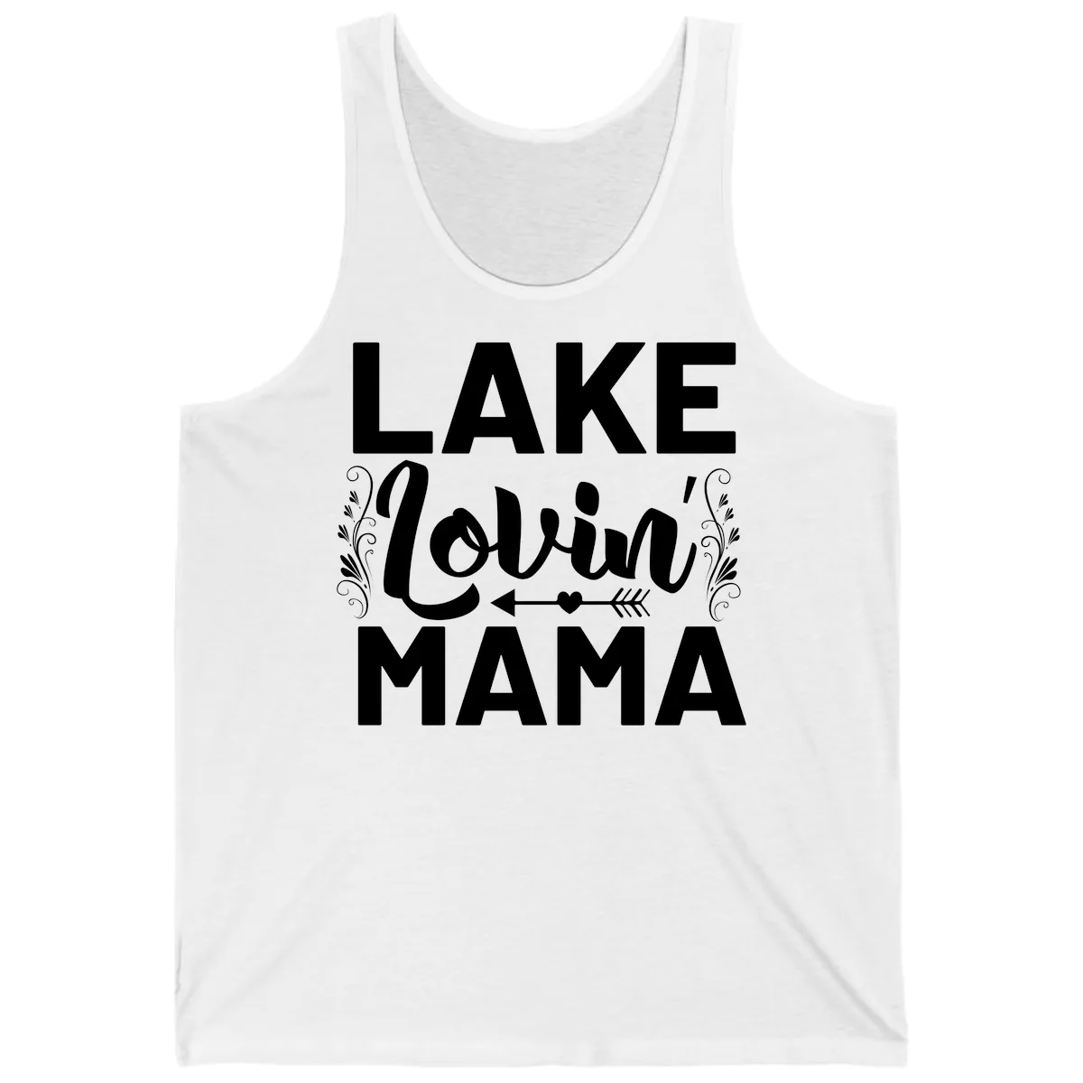 Lake Lovin' Mama Tank in White