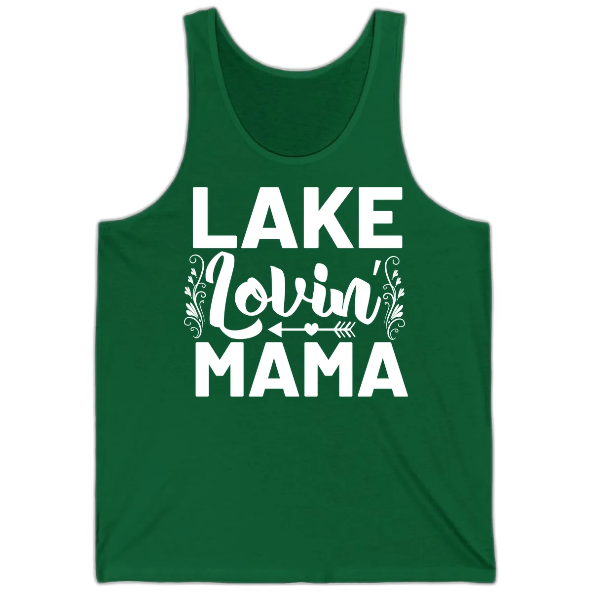 Lake Lovin' Mama Tank in Kelly