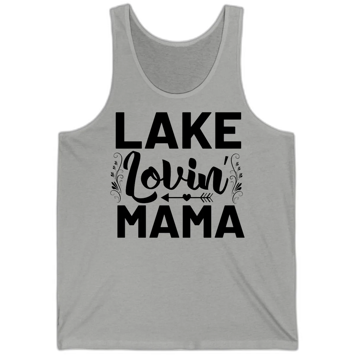 Lake Lovin' Mama Tank in Athletic Heather