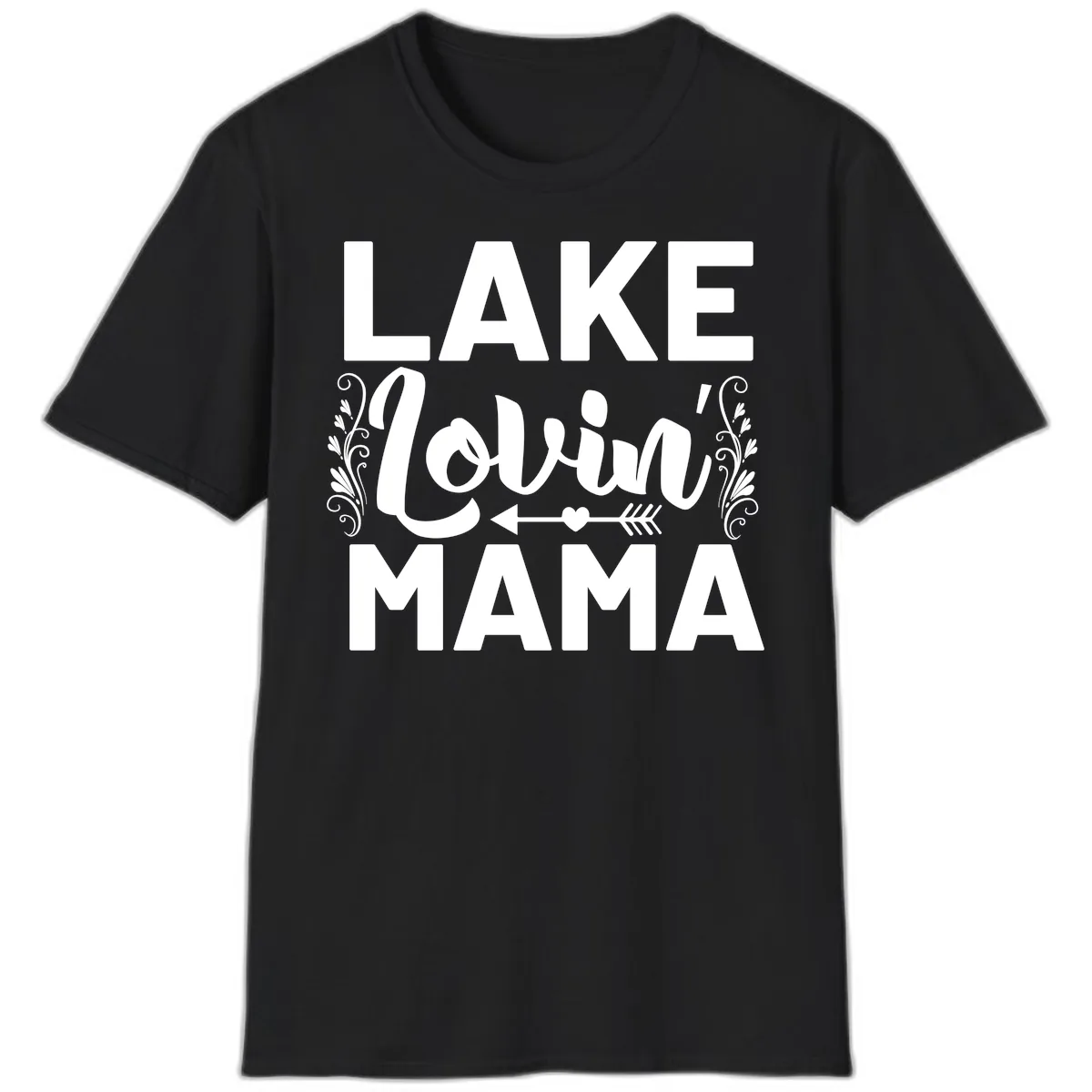 Lake Lovin' Mama T-Shirt in Black