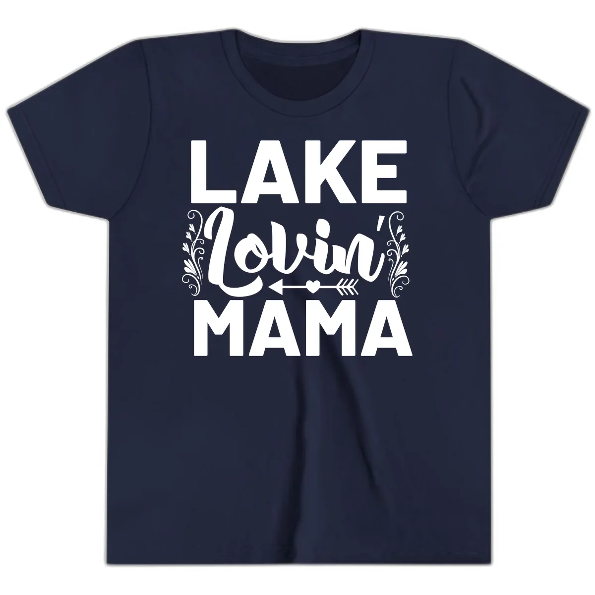 Lake Lovin' Mama Youth T-Shirt in Navy