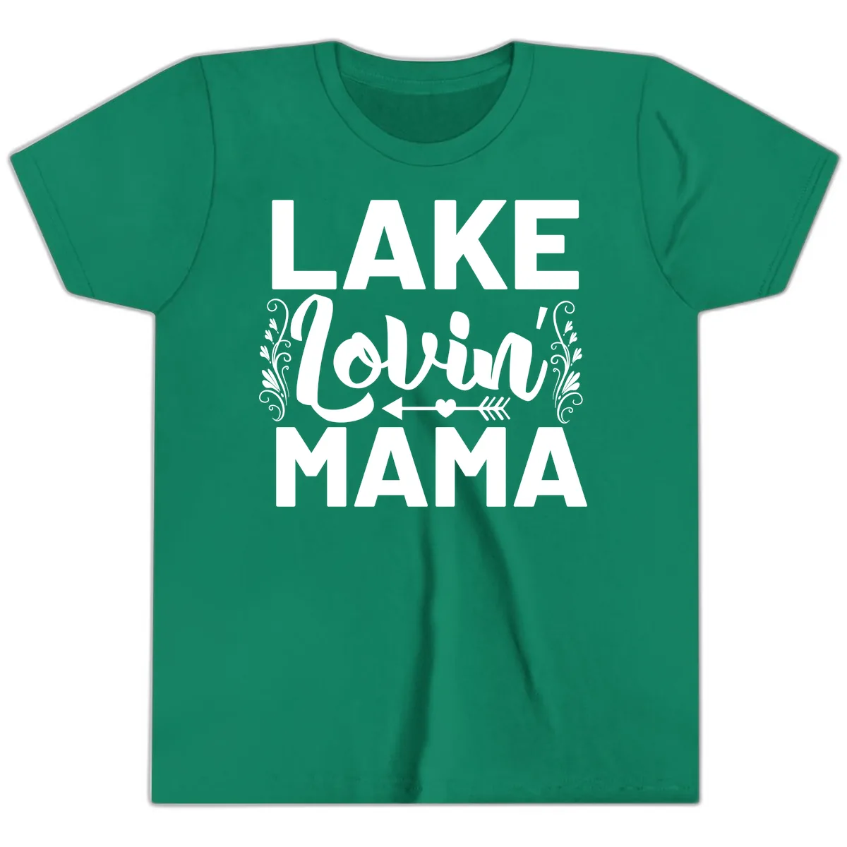 Lake Lovin' Mama Youth T-Shirt in Kelly