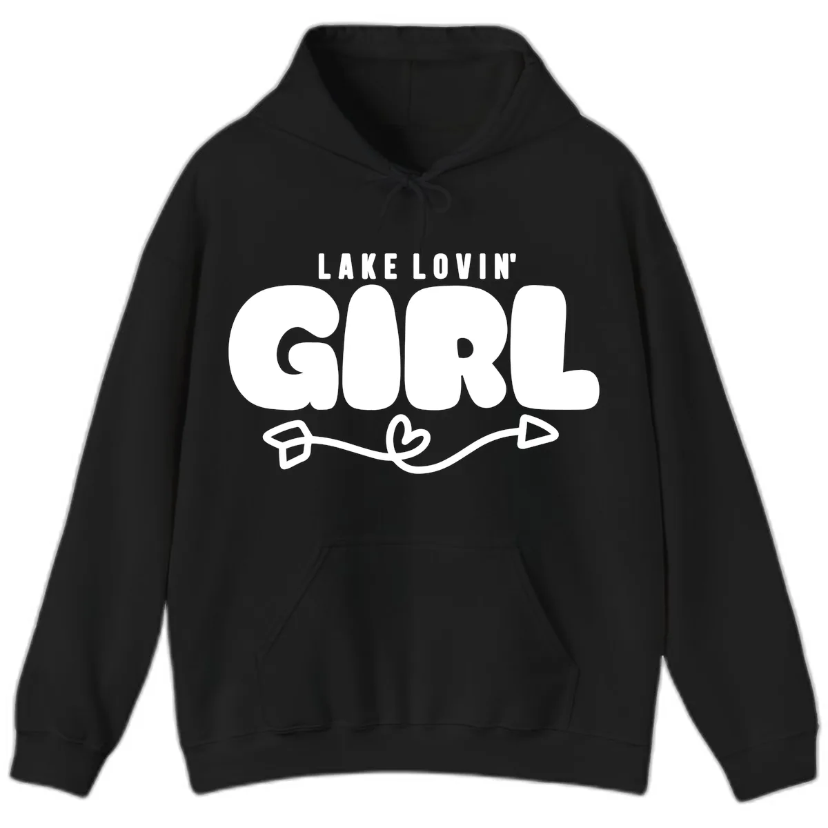 Lake Lovin' Girl Apparel Hoodie in Black