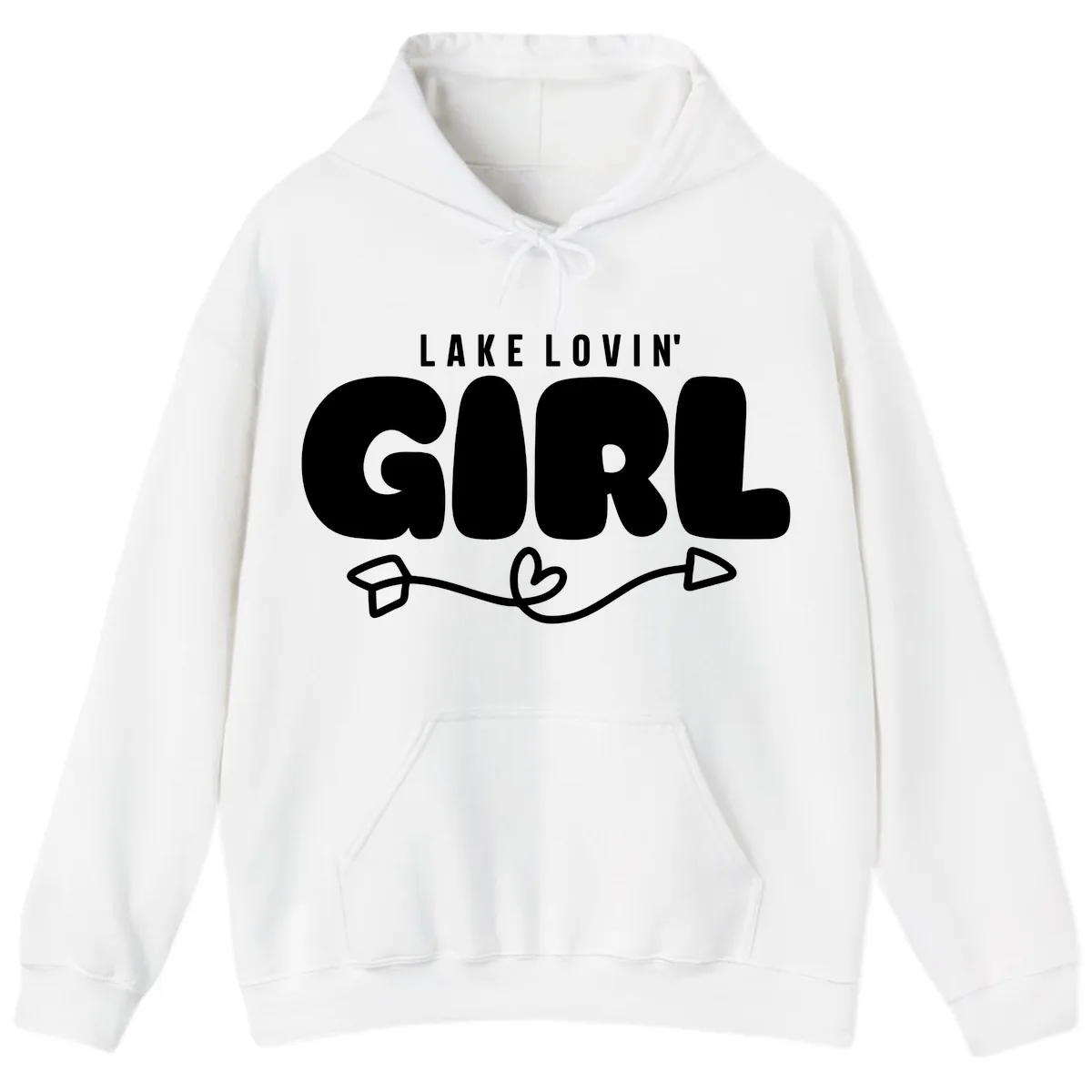 Lake Lovin' Girl Apparel Hoodie in White
