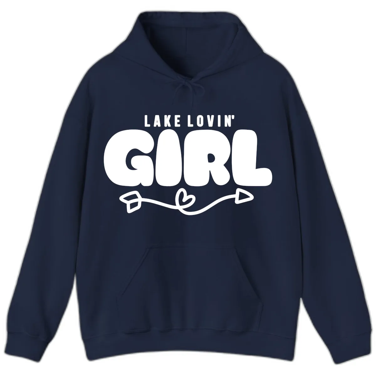 Lake Lovin' Girl Apparel Hoodie in Navy