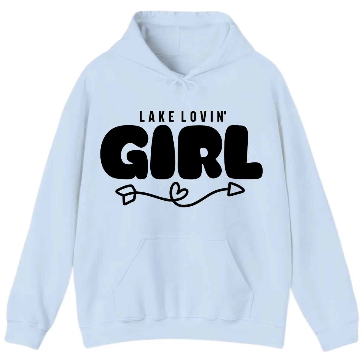 Lake Lovin' Girl Apparel Hoodie in Light Blue