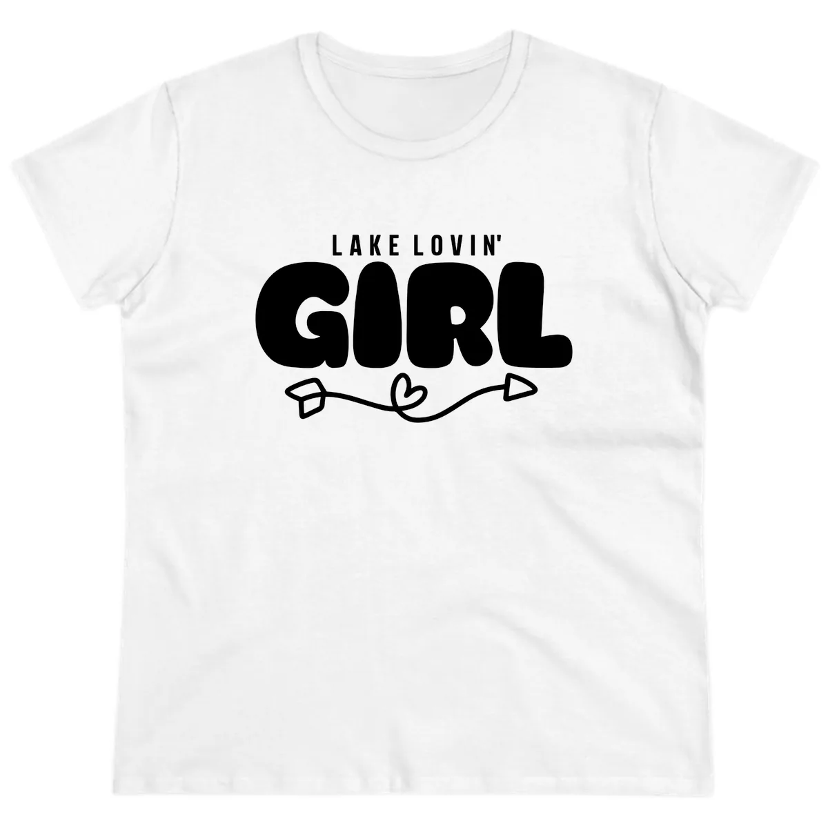 Lake Lovin' Girl Apparel Ladies Tee in White