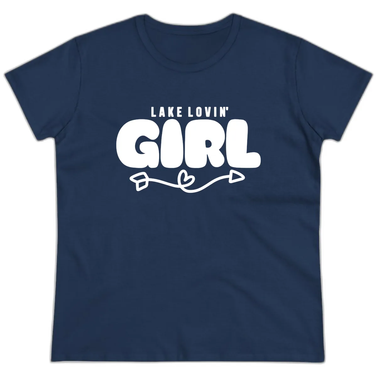 Lake Lovin' Girl Apparel Ladies Tee in Navy