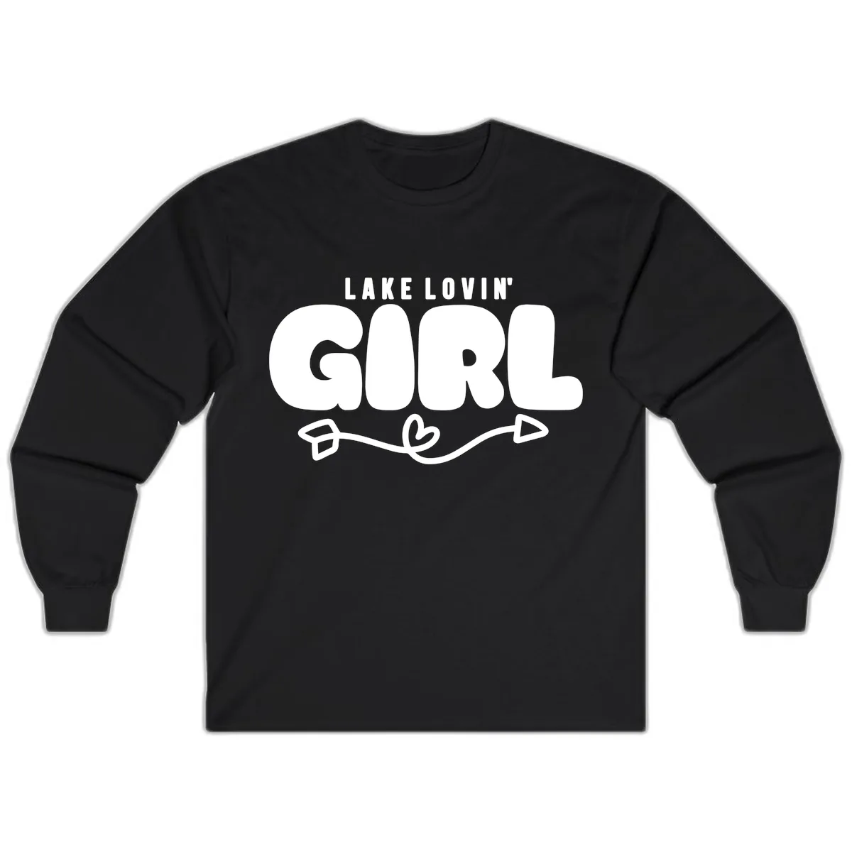 Lake Lovin' Girl Apparel Long Sleeve in Black