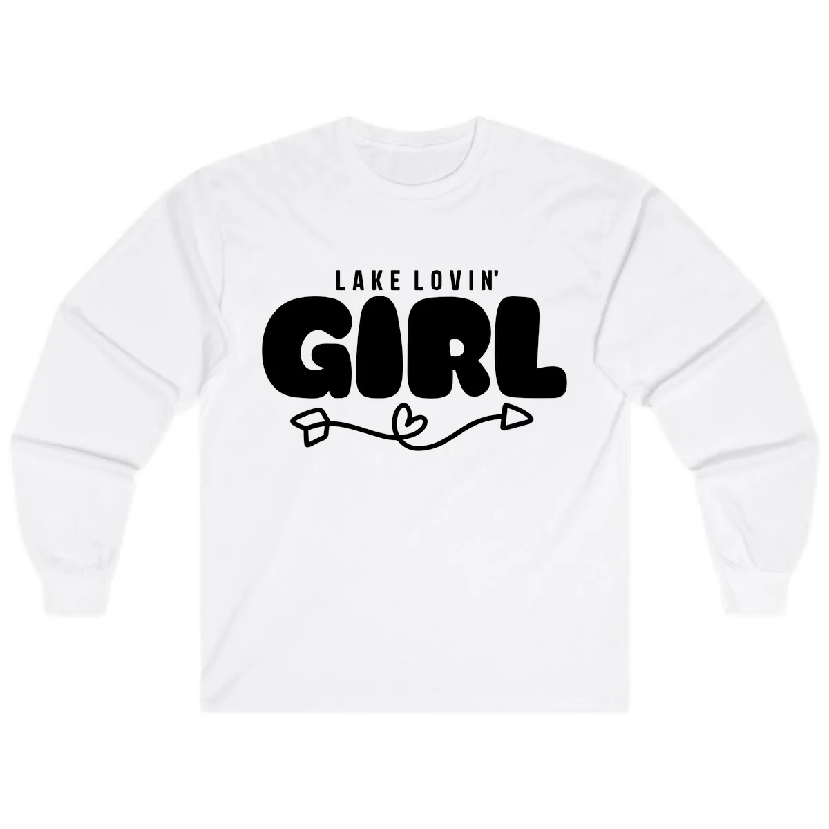 Lake Lovin' Girl Apparel Long Sleeve in White