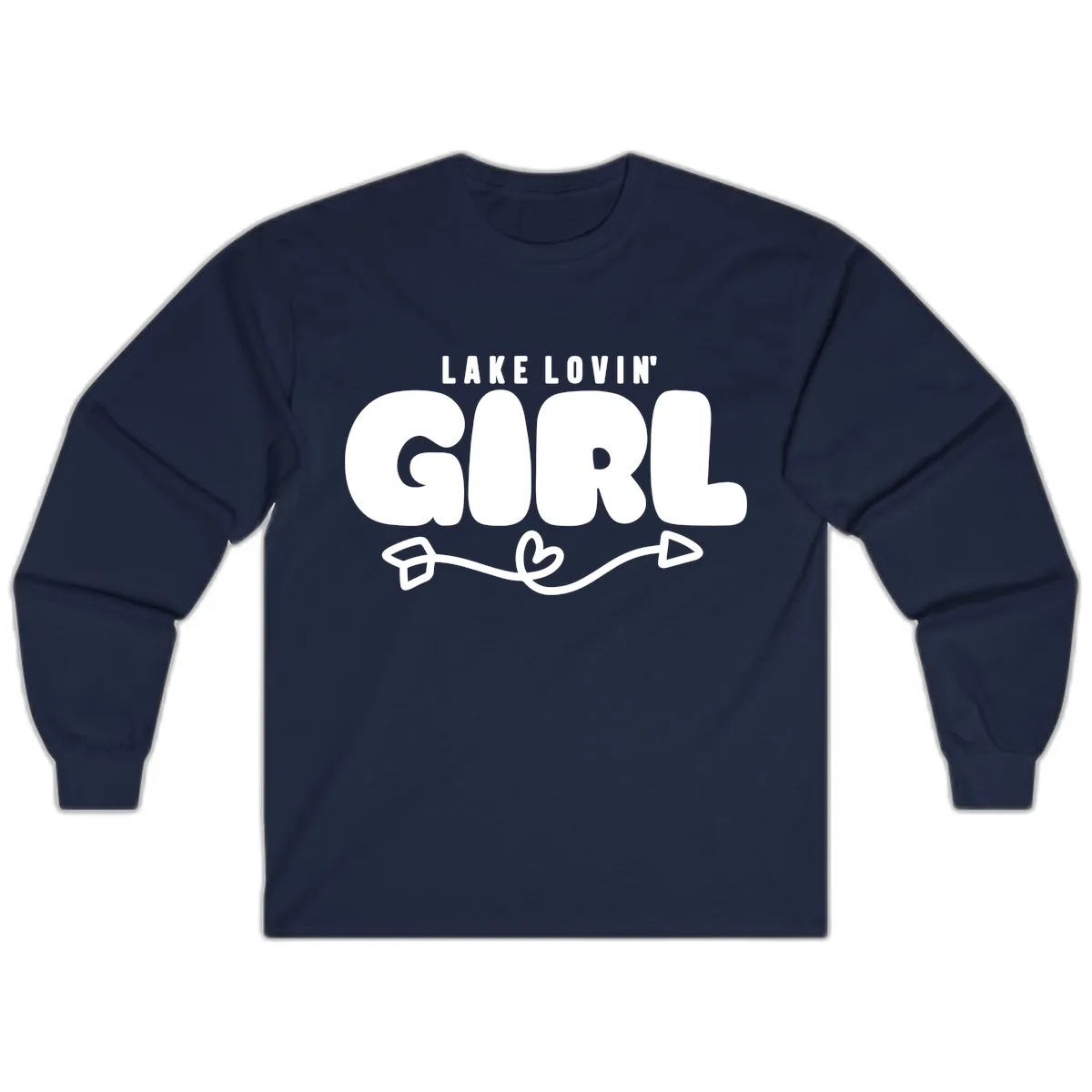 Lake Lovin' Girl Apparel Long Sleeve in Navy