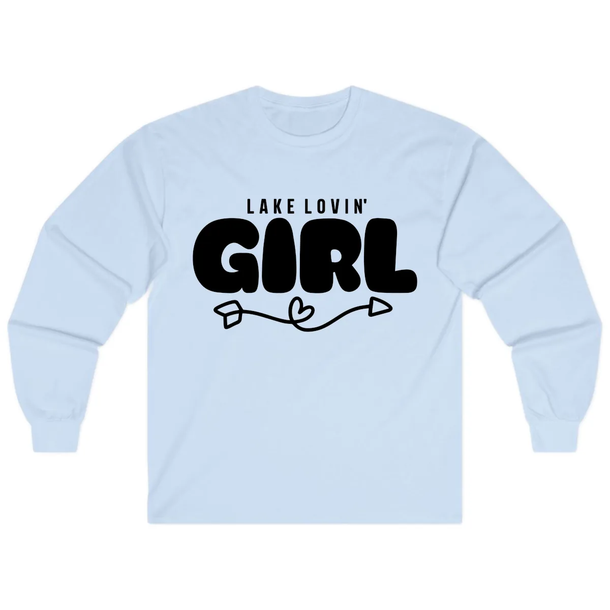 Lake Lovin' Girl Apparel Long Sleeve in Light Blue