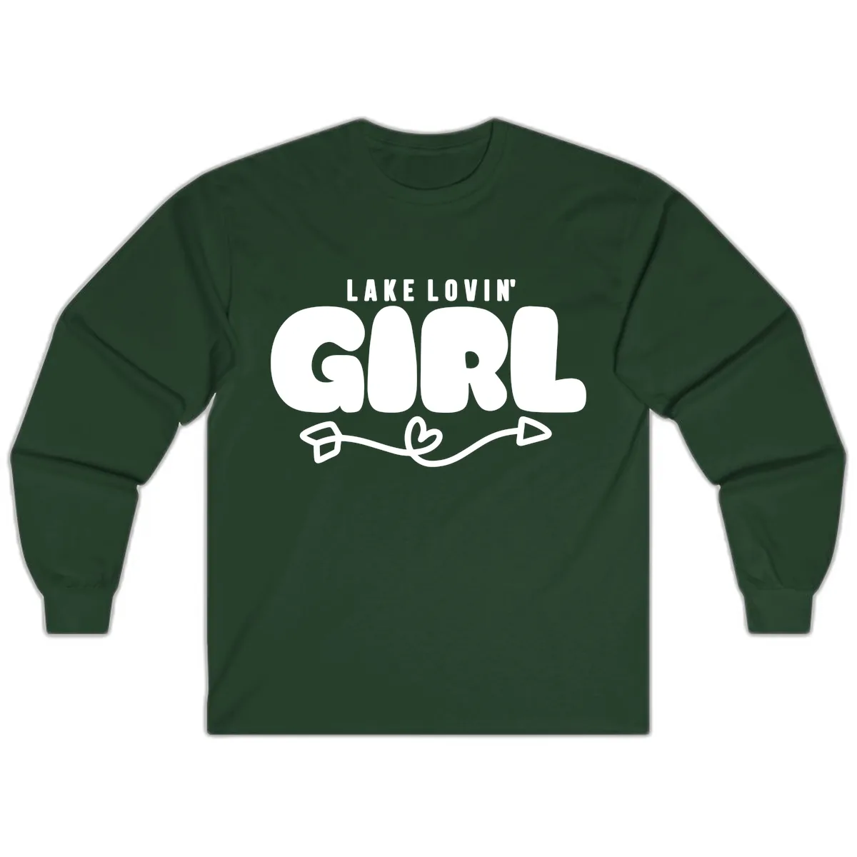 Lake Lovin' Girl Apparel Long Sleeve in Forest Green