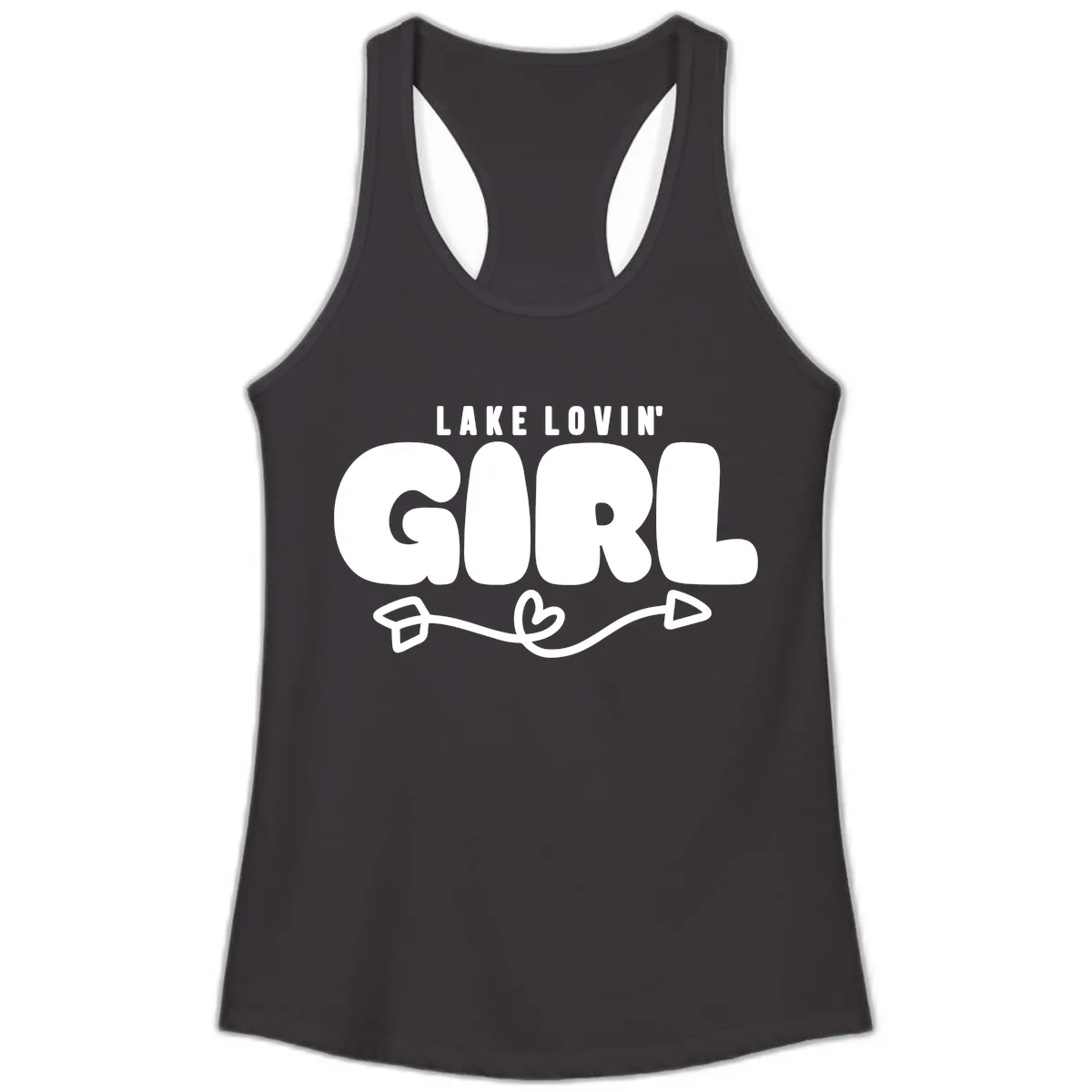 Lake Lovin' Girl Apparel Ladies Tank in Black