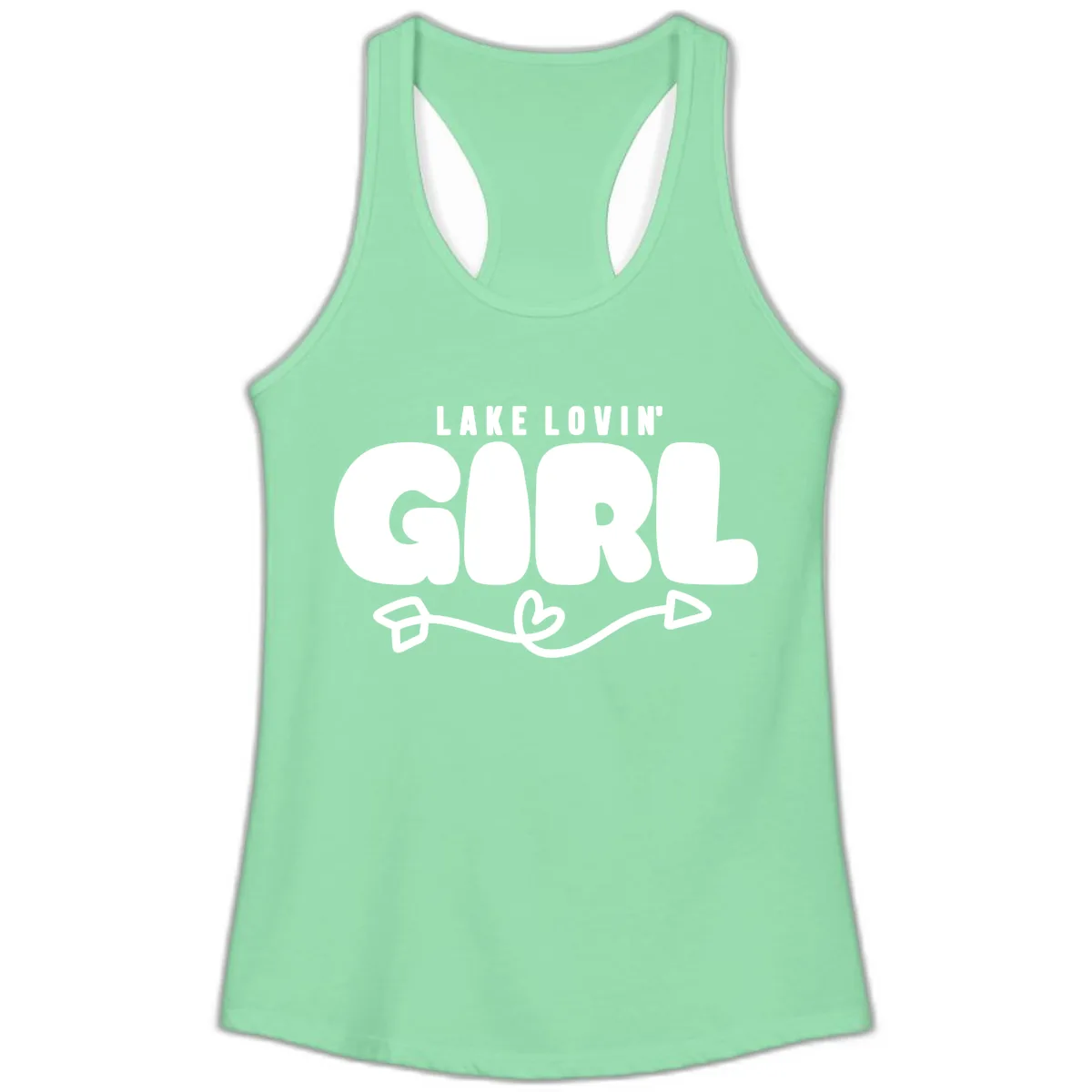 Lake Lovin' Girl Apparel Ladies Tank in Solid Mint