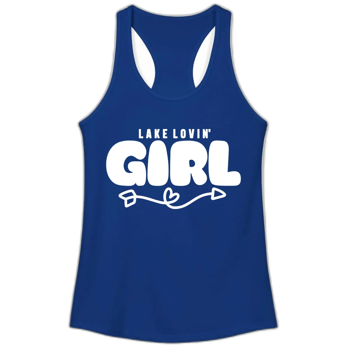 Lake Lovin' Girl Apparel Ladies Tank in Solid Royal