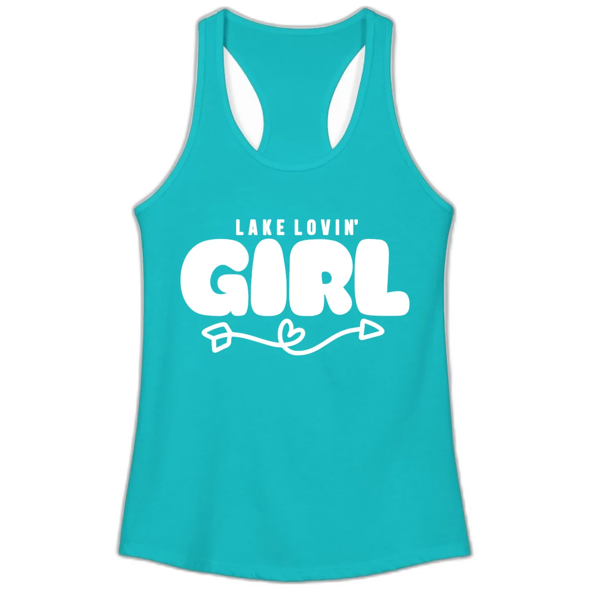 Lake Lovin' Girl Apparel Ladies Tank in Tahiti Blue