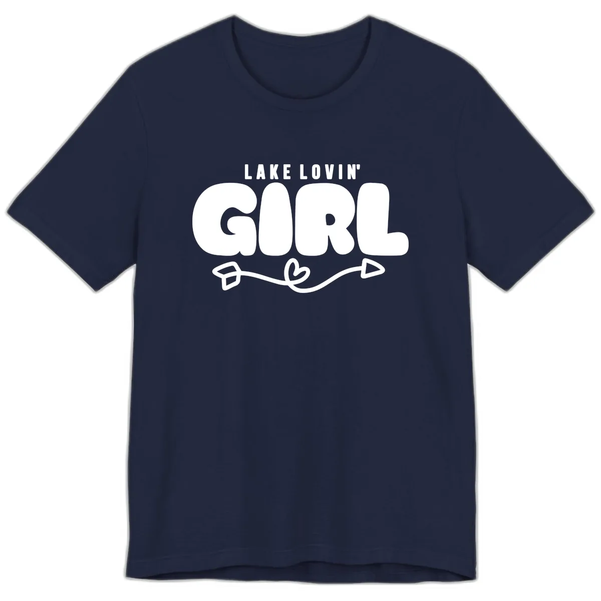 Lake Lovin' Girl Apparel Premium T-Shirt in Navy