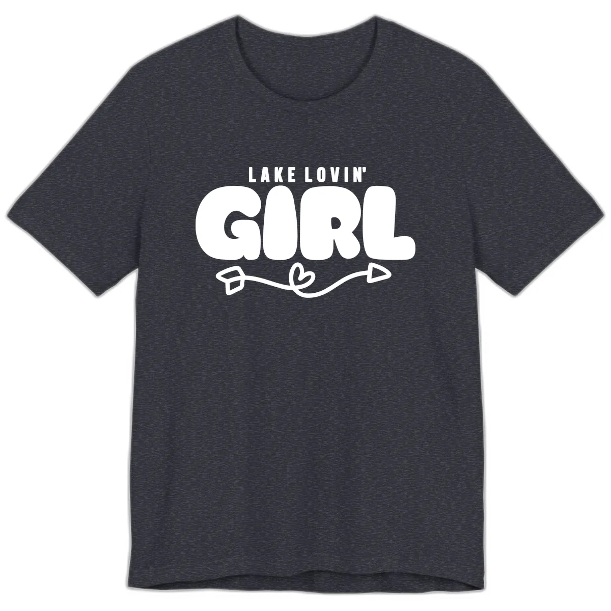 Lake Lovin' Girl Apparel Premium T-Shirt in Heather Navy