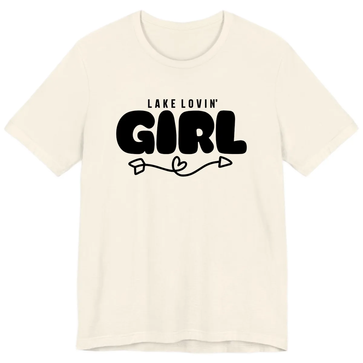 Lake Lovin' Girl Apparel Premium T-Shirt in Natural
