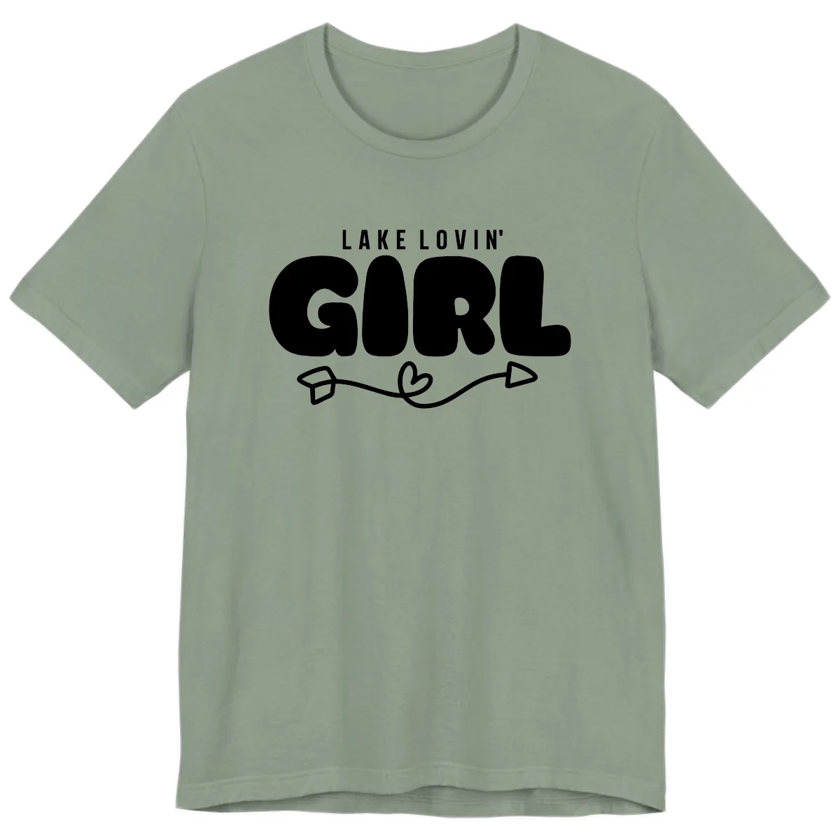 Lake Lovin' Girl Apparel Premium T-Shirt in Sage