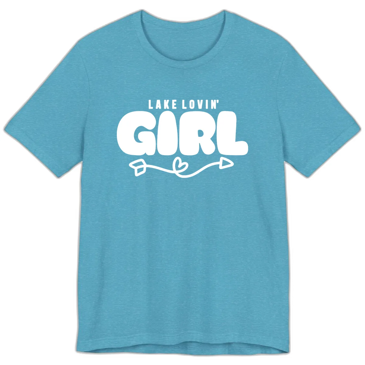 Lake Lovin' Girl Apparel Premium T-Shirt in Heather Aqua