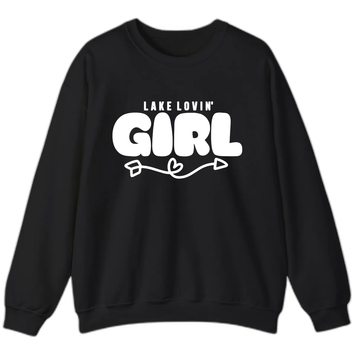 Lake Lovin' Girl Apparel Sweatshirt in Black
