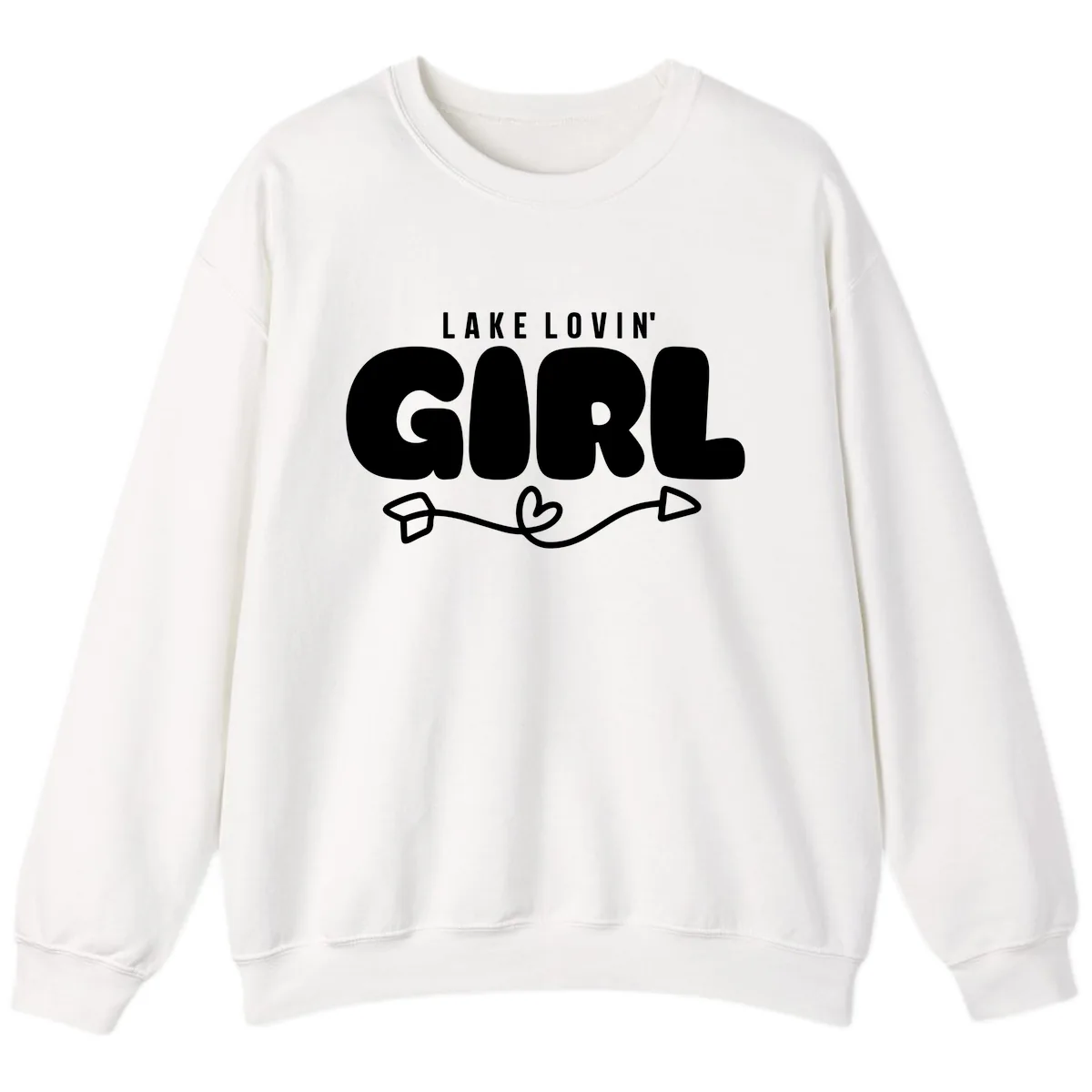 Lake Lovin' Girl Apparel Sweatshirt in White
