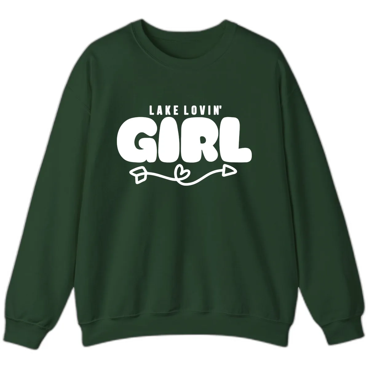 Lake Lovin' Girl Apparel Sweatshirt in Forest Green
